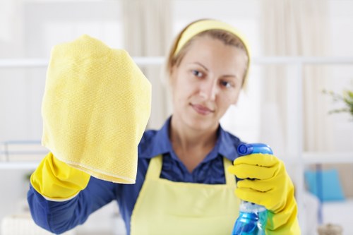 Local cleaning team maintaining communal areas and washrooms in Bromley