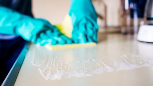 Cleaner working in a Bromley residential property